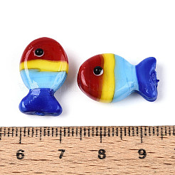 Бусы лэмпворк ручной работы LAMP-N021-41-A12