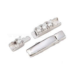 925 штыковая застежка из стерлингового серебра с микропаве из прозрачных кубических цирконий STER-C016-01A-P