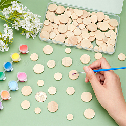 120шт 3 стиля деревянных бусин WOOD-PH0009-49