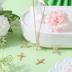 5 шт. латунные подвески с кубическим цирконием KK-BBC0010-16G