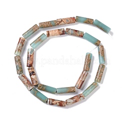 Синтетические бусины пряди аква терра яшма G-P529-A01-01