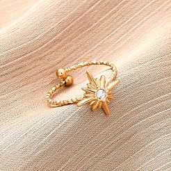 Кольца-манжеты из нержавеющей стали 304 со стразами RJEW-D306-23G