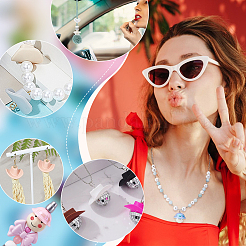 60 шт. 10-цветные непрозрачные акриловые бусины с УФ-покрытием FIND-PH0026-82