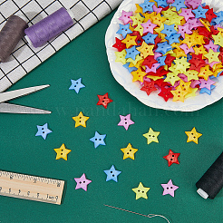 Пуговицы из смолы 300шт 5 цвета&nbsp;DIY-CY0002-22B