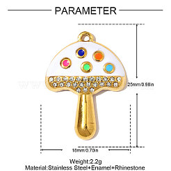 Подвески из нержавеющей стали 304 с эмалью&nbsp;STAS-OY008-80G