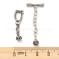 Экологически чистые латунные застежки-тумблеры с прозрачным фианитом и удлиненными цепочками KK-M258-10AS