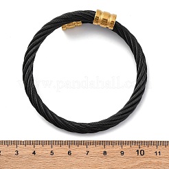 Браслеты-торсионы из нержавеющей стали 304 для женщин&nbsp;BJEW-P310-14MC