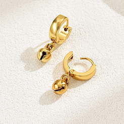 Элегантные и универсальные серьги-кольца из нержавеющей стали 201 WR7294