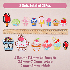 2 комплект нашивок для одежды из полиэстера с вышивкой в двух стилях DIY-HY0001-14