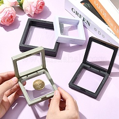 8 шт. 4 стиля квадратная прозрачная полиэтиленовая тонкая пленка подвесная коробка для ювелирных изделий&nbsp;CON-YW0001-98