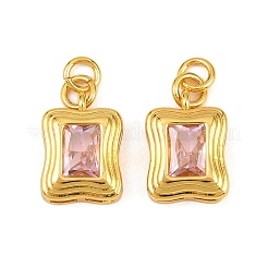 Латунные микро проложить кубического циркония подвески&nbsp;KK-H263-02G-01