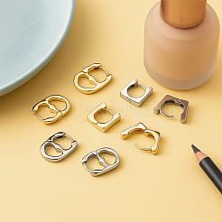 4 пара серег-колец из сплава и латуни в 4 стилях&nbsp;EJEW-GO0007-010