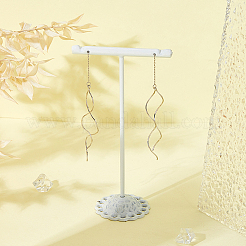 1 пара сережек-гвоздиков в форме волны из стерлингового серебра&nbsp;EJEW-HS0001-32P