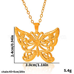 Ожерелья с полой подвеской в виде бабочки из нержавеющей стали 304 для женщин ZP3082-2