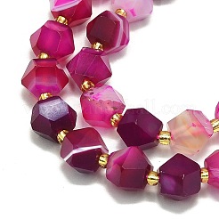 Нити из натуральных окрашенных и нагретых полосчатых агатовых бусин&nbsp;G-I376-A56-01