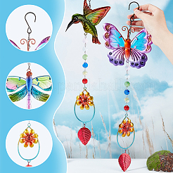 3 шт. 3 стиля железная подвеска колибри бабочка стрекоза украшения DIY-GA0005-48