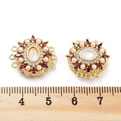 Магнитные застежки из латуни с микропейвом и прозрачным кубическим цирконием KK-C066-01G