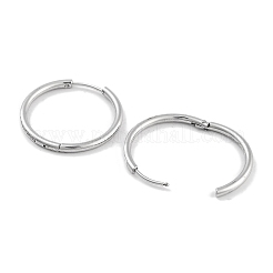 Серьги-кольца Huggie Hoop из нержавеющей стали 304 с микропаве из прозрачных кубических цирконий EJEW-C096-01H-P
