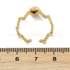 Кольца-манжеты из нержавеющей стали 316 с натуральными смешанными драгоценными камнями RJEW-Z098-01G-03