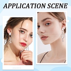 36 шт. 3 размера плоские круглые серьги-гвоздики из нержавеющей стали 304 STAS-SP0001-59P