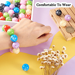 70шт 7 цвета цветок непрозрачные бусины из смолы&nbsp;RESI-TA0001-55