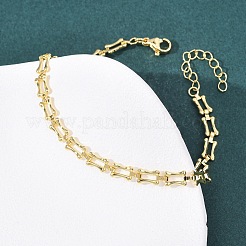 Браслеты из латунной цепочки для женщин&nbsp;BJEW-C140-26G