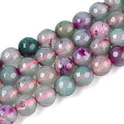 Нити бусин из натурального агата (окрашенного и нагретого) G-T139-8mm-88C