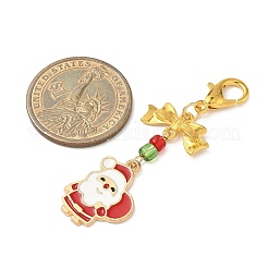 Рождественские украшения из сплава эмали HJEW-JM04049-02