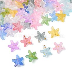 100шт 9 цвета непрозрачные акриловые бусины OACR-FS0002-42