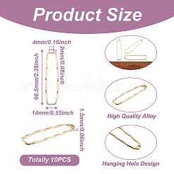 10 шт. Сплав с открытой задней панелью большие подвески&nbsp;PALLOY-TAG0001-01