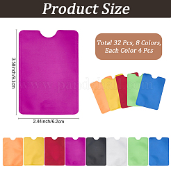 32 шт. 8-цветный держатель для удостоверения личности из алюминия и пластика&nbsp;AJEW-CN0004-15