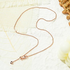 1 мм стойка покрытие латунная цепочка коробка регулируемые слайдер ожерелья для женщин мужчин MAK-L044-08RG