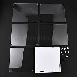 (распродажа бракованных товаров: незначительные повреждения) прозрачные акриловые витрины для минифигурок с белой основой ODIS-XCP0001-32