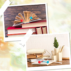 6шт. 6-х цветные силиконовые закладки&nbsp;AJEW-GF0010-99