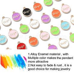 40шт 8 цвета сплава эмалевые подвески ENAM-CJ0004-64