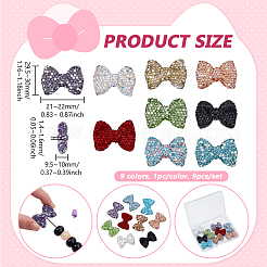 9 шт. 9-х цветные бусины из стразов и глины&nbsp;RB-PH0001-73