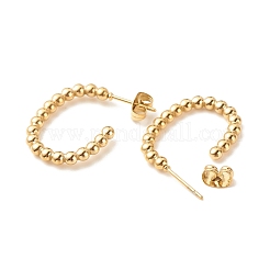 Ионное покрытие (ip) овальные серьги-гвоздики из нержавеющей стали 304&nbsp;EJEW-K242-07G