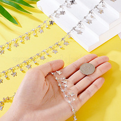 Плоские круглые звенья ручной работы со стразами длиной 3 м.&nbsp;CHC-TA0001-36