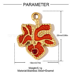 Подвески из нержавеющей стали 304 с эмалью&nbsp;STAS-OY006-60G