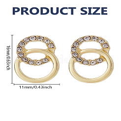 1 пара серег-гвоздиков из цинкового сплава со стразами&nbsp;EJEW-LP0004-85