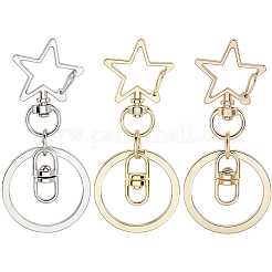 18 шт. 3-х стильные застежки из сплава для брелка&nbsp;KEYC-SP0001-49C