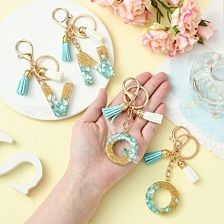 Подвесные брелки из прозрачной эпоксидной смолы KEYC-FS00022-02