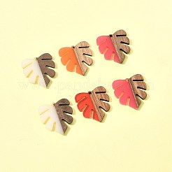 6 шт. подвески из смолы и орехового дерева&nbsp;RESI-FS0002-21