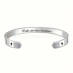 Браслеты-манжеты из нержавеющей стали 304 для женщин и мужчин&nbsp;WGBB048-03