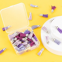 60 шт. 4 цвета искусственная замша подвеска с кисточкой украшения FIND-LS0001-04C