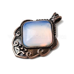 Подвески в форме ромба из натуральных и синтетических смешанных драгоценных камней&nbsp;G-A297-03R