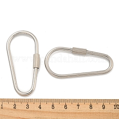 Подвески-карабинчики с винтовым замком из нержавеющей стали 304&nbsp;LS-STAS-C092-09A-P