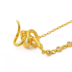 Ожерелья с кулонами из латуни и кубического циркония NJEW-H170-01G