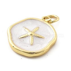 Подвески из латуни и эмали на тему океана&nbsp;X-KK-Q029-01B-G