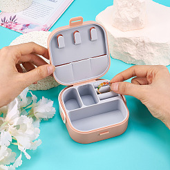 Квадратная коробка для набора ювелирных изделий из искусственной кожи&nbsp;AJEW-TAC0014-13C